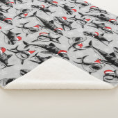 サンタ・シャーク・パターン シェルパブランケット (3/4)