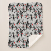 サンタ・シャーク・パターン シェルパブランケット (正面)