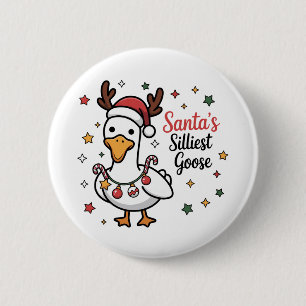 サンタ シリー グース クリスマス アヒル 面白い かわいい 缶バッジ