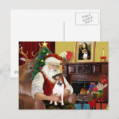 サンタ・ジャック・ラッセル・テリア シーズンポストカード (正面/裏面)