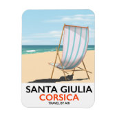 サンタ・ジュリア・コルシカ「航空旅行」ビーチポスター マグネット (縦)