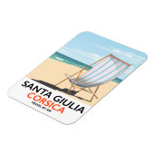 サンタ・ジュリア・コルシカ「航空旅行」ビーチポスター マグネット (左側)