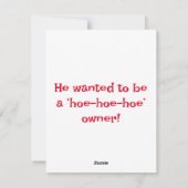 サンタ・ジョーク シーズンカード (裏面)