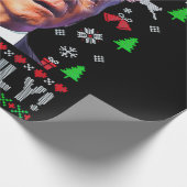 サンタ・ジョーバイデン氏ハッピークリスマスファースト4th醜いクリスマス ラッピングペーパー (角)