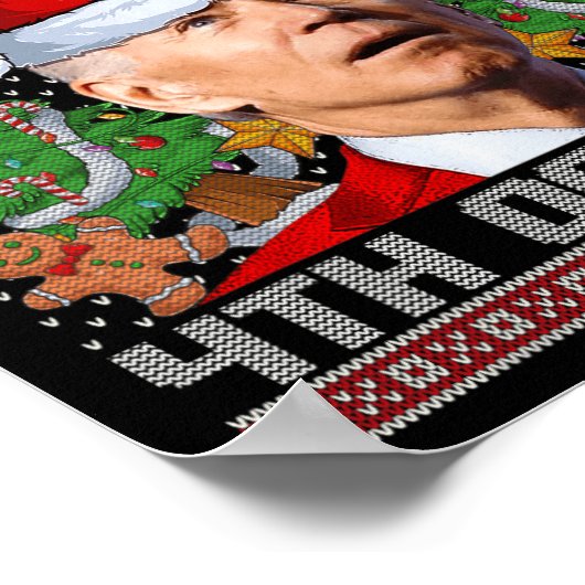 サンタ・ジョーバイデン氏ハッピー7月の4th醜いクリスマス ポスター (角)