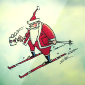 サンタ・スキーのシースルー窓のバックスティック ウィンドウサイン (シート3)