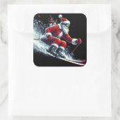 サンタ・スキーの休日！ スクエアシール (バッグ)