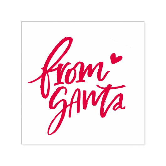 サンタ・スタンプから赤くブラシ |クリスマスプレゼント セルフインキングスタンプ (デザイン)