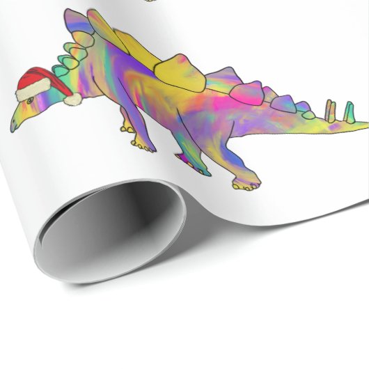 サンタ・ステゴサウルス・クリスマス ラッピングペーパー (ロールコーナー)