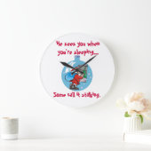 サンタ・ストーカー・ジョーク ラージ壁時計 (ホーム)