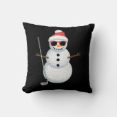 サンタ スノーマン ゴルフボール クリスマス ゴルファー ギフト クッション (正面)