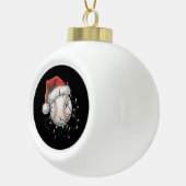 サンタ・スポーツ・クリスマス野球選手 セラミックボールオーナメント (右)