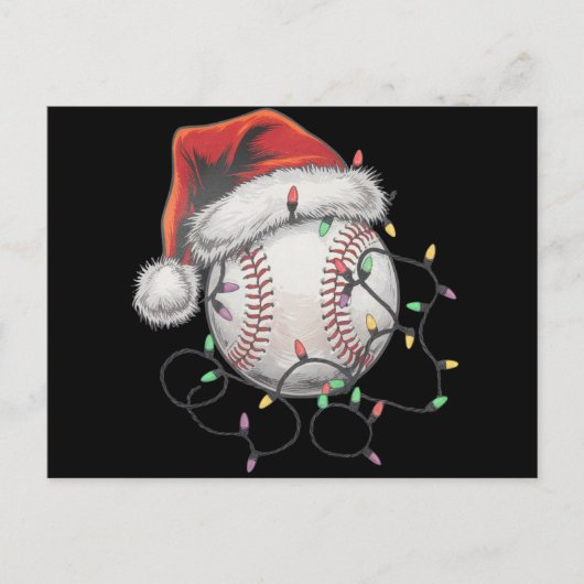 サンタ・スポーツ・クリスマス野球選手 ポストカード (正面)