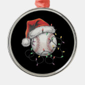 サンタ・スポーツ・クリスマス野球選手 メタルオーナメント (正面)