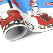 サンタ・スリング北極の消防士の消防犬 ラッピングペーパー (ロールコーナー)