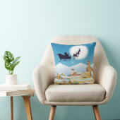 サンタ&スレイシルエットクリスマスホリデー クッション (椅子)