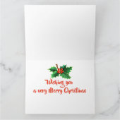 サンタ&スレイ大気のクリスマスカード サンキューカード (内部)