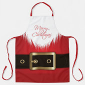 サンタ・スーツと顎鬚 エプロン (正面)