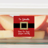 サンタ・スーツ・ベルト・クリスマスパーソナライズされた個人 ラベル (貼付)