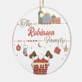 サンタ・ダウン・ザ・チムニー・クリスマス セラミックオーナメント (左)