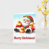 サンタ・ダクリングス・クリスマス カード (黄色い花)