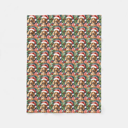 サンタ・ダシュントとエバーグリーン： フリースブランケット (正面)