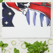 サンタ ダックスフンド キッチンタオル (折り畳み)