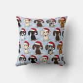サンタ・ダッシュントかわいいウィーナー犬のクリスマス クッション (裏面)
