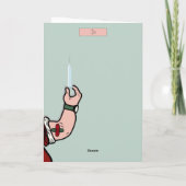 サンタ・ダートは予防接種を受けおもしろいていない2021クリスマスカ シーズンカード (裏面)