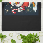 サンタ・チキン・ジョイ キッチンタオル (折り畳み)