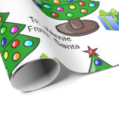 サンタ・チャイルドの名前からクリスマスツリーのラッピング ラッピングペーパー (ロールコーナー)