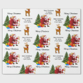 サンタ・チャイルドの名前からクリスマス・ラッピング・紙 ラッピングペーパー (フラット)