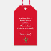 サンタ&チャイルドベーキングクリトマスクッキーギフトラベル ギフトタグ (裏面)