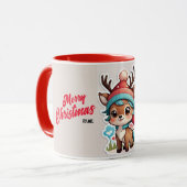 サンタ・ディア・メリー・クリスマスの挨拶 マグカップ (正面左)