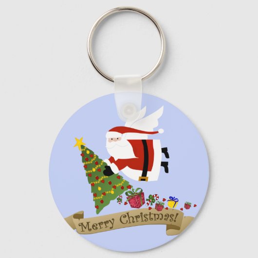 サンタ・デリバー |クリスマスキーチェーン キーホルダー (正面)