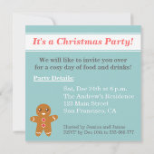 サンタ·トナカイのかわいいクリスマスパーティー 招待状 (裏面)