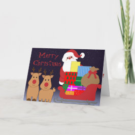 サンタ&トナカイのクリスマスカード シーズンカード