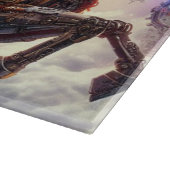 サンタ/トナカイのスチームパンクのクリスマス/冬 カッティングボード (角)