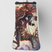 サンタ/トナカイのスチームパンクのクリスマス/冬 ゴルフヘッドカバー (回転90)