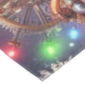 サンタ/トナカイのスチームパンクのクリスマス/冬 テーブルクロス (アングル)