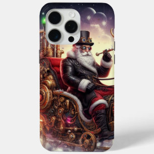 サンタ/トナカイのスチームパンクのクリスマス/冬 iPhone 15 PRO MAXケース