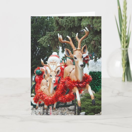 サンタ&トナカイ空白のカード シーズンカード (正面)