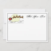 サンタ・トナカイ雪の上に覆われた町Lt Moon シーズンカード (正面)