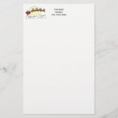 サンタ・トナカイ雪の上に覆われた町Lt Moon 便箋 (正面)