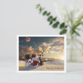 サンタ、トナカイ霜の降りたと シーズンポストカード (スタンド正面)