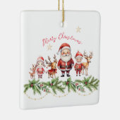 サンタ、トナカイ、キッズクリスマスオーナメント：かわいい セラミックオーナメント (右)