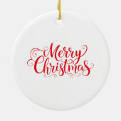 サンタ+トナカイ クリスマス 陶器 オーナメント (裏面)