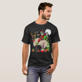 サンタ+トナカイ+シャム猫+クリスマスツリー L Tシャツ (正面フル)