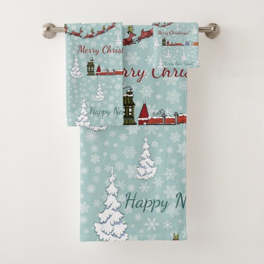 サンタ・トナカイ・チーム バスタオルセット (インサイチュ)