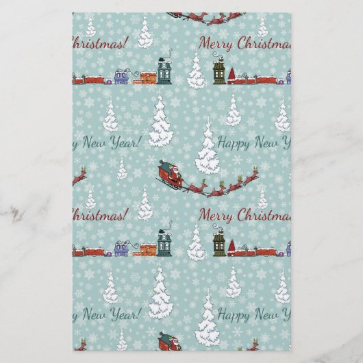 サンタ・トナカイ・チーム 便箋 (正面)